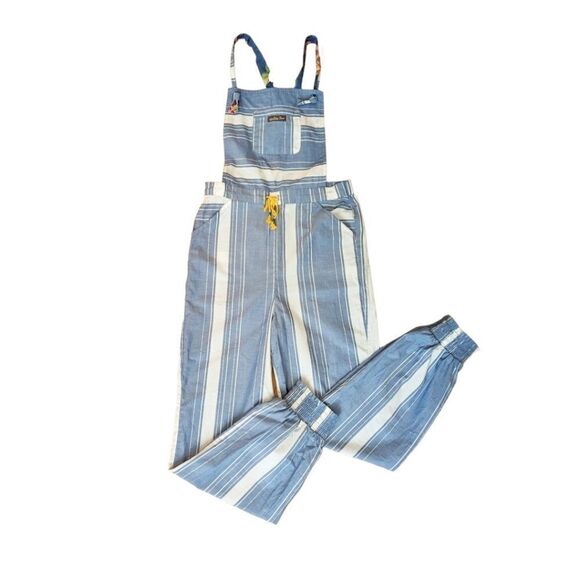 Matilda Jane Boho Farm Core Cotton Patchwork Tie Shoulder Overalls | Girls 14 - Picture 5 of 12